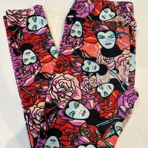 Lularoe Womens Leggings Disney Vintage Villains Snow White Evil Queen One Size